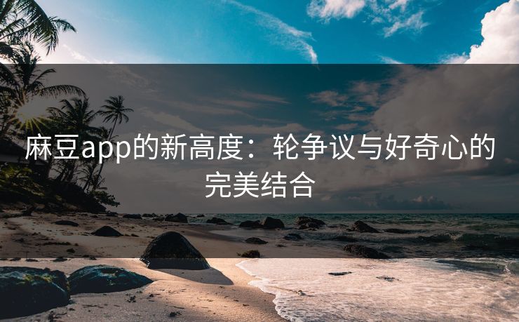麻豆app的新高度：轮争议与好奇心的完美结合
