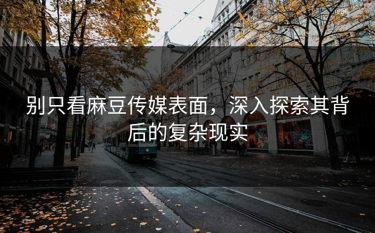 别只看麻豆传媒表面，深入探索其背后的复杂现实